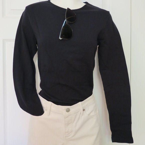 Black stretch top with spandex - Picture 1 of 12